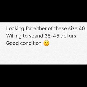 (NOT SELLING) ISO either of these